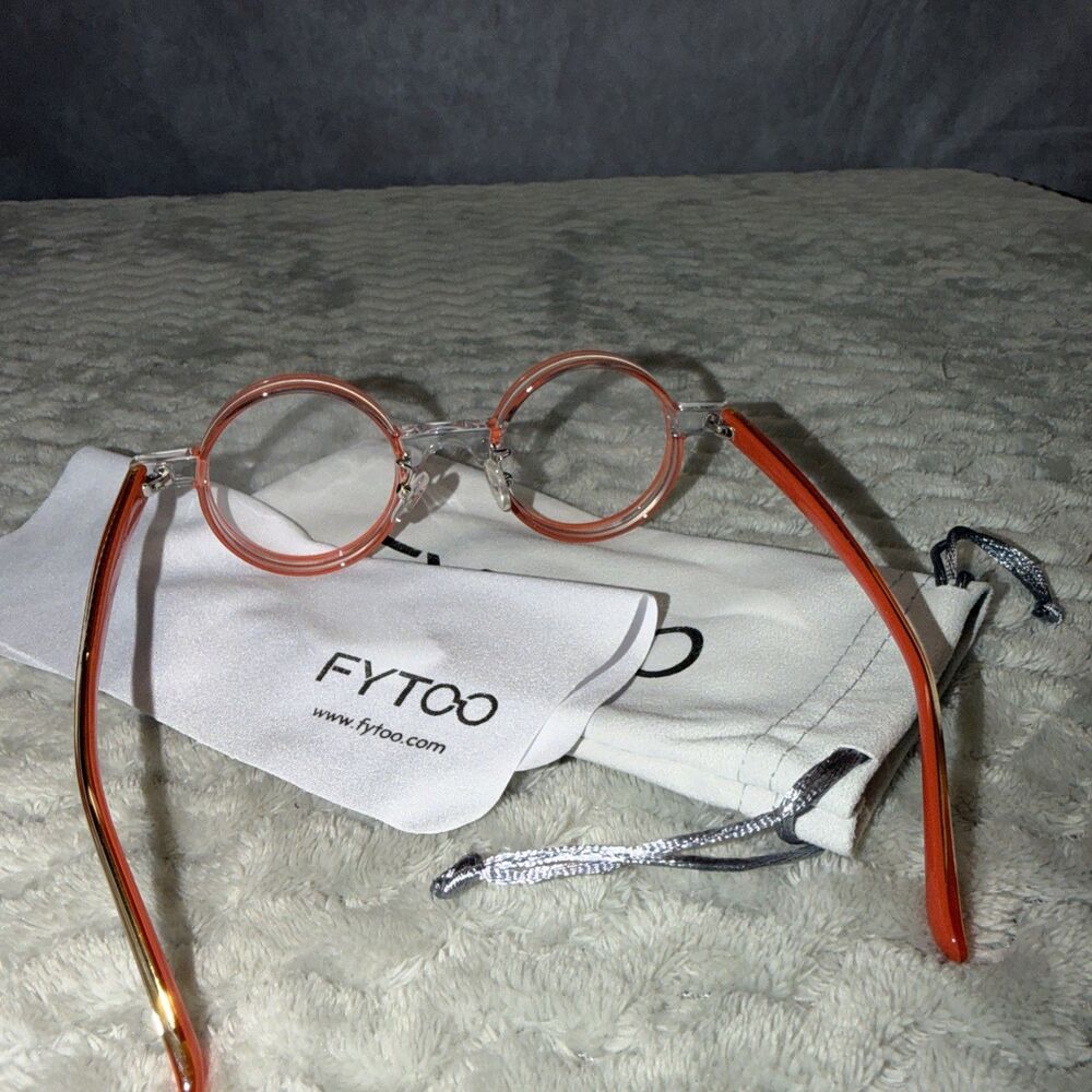 FYTOO Eyeglasses Frames Lysandra FT657431-02 Orange JTB-1815 45mm 25-145 New - Picture 3 of 4